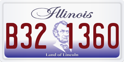IL license plate B321360