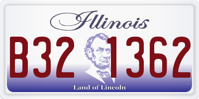 IL license plate B321362