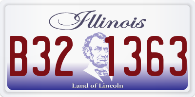 IL license plate B321363