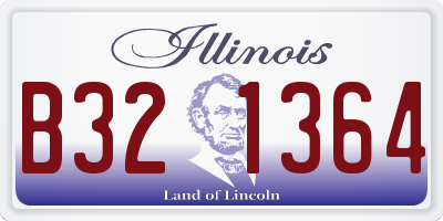 IL license plate B321364