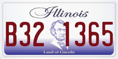 IL license plate B321365