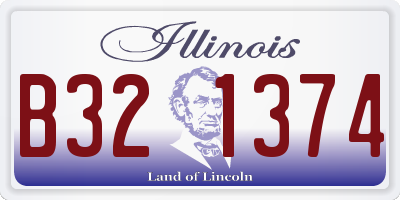 IL license plate B321374