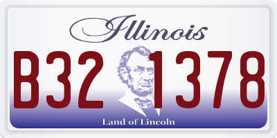 IL license plate B321378