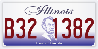 IL license plate B321382