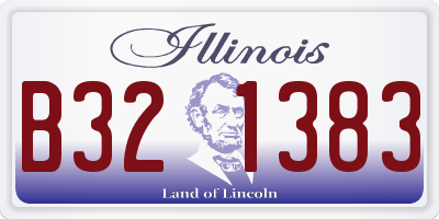 IL license plate B321383