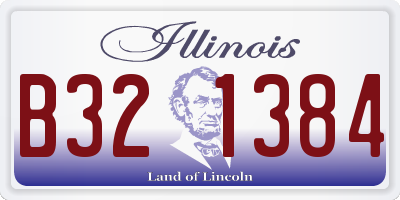 IL license plate B321384