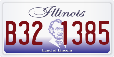 IL license plate B321385