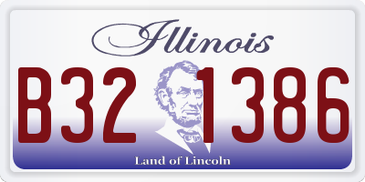 IL license plate B321386