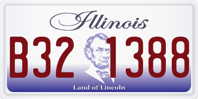 IL license plate B321388