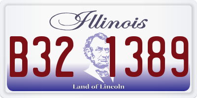 IL license plate B321389