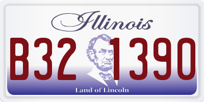 IL license plate B321390