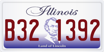 IL license plate B321392