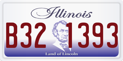 IL license plate B321393