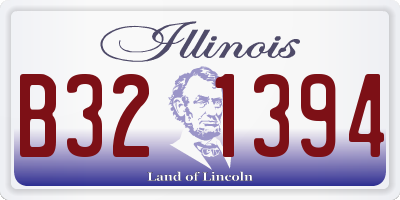 IL license plate B321394
