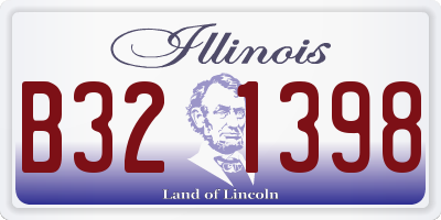 IL license plate B321398