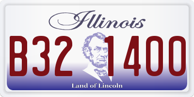 IL license plate B321400