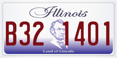 IL license plate B321401
