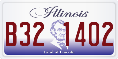 IL license plate B321402