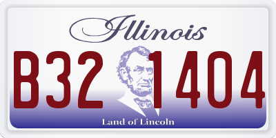 IL license plate B321404