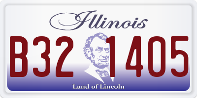IL license plate B321405