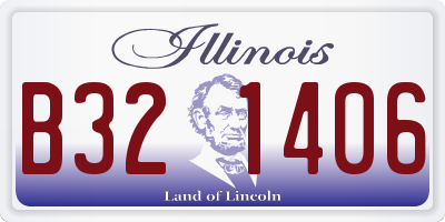 IL license plate B321406