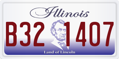 IL license plate B321407