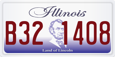 IL license plate B321408