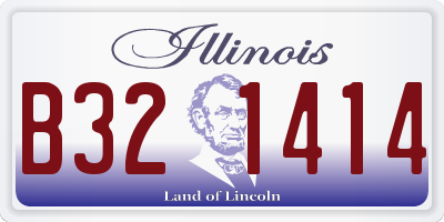 IL license plate B321414