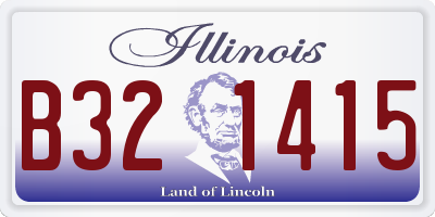 IL license plate B321415