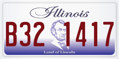 IL license plate B321417