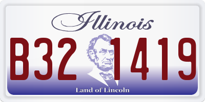 IL license plate B321419