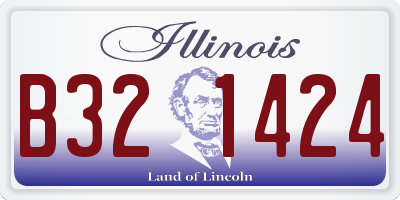 IL license plate B321424