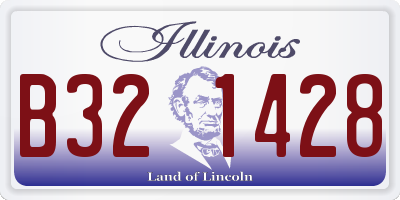 IL license plate B321428
