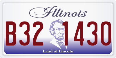 IL license plate B321430