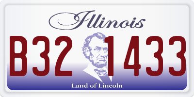 IL license plate B321433