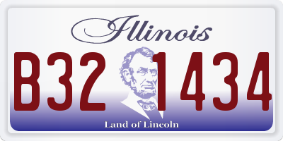 IL license plate B321434