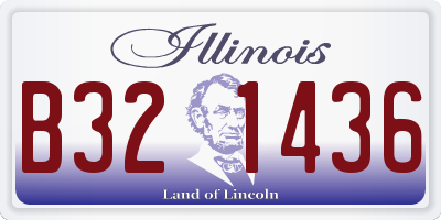 IL license plate B321436