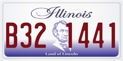 IL license plate B321441
