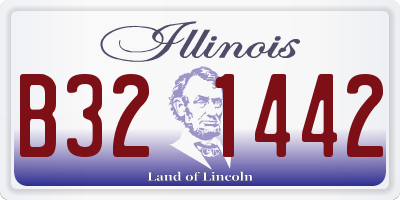 IL license plate B321442