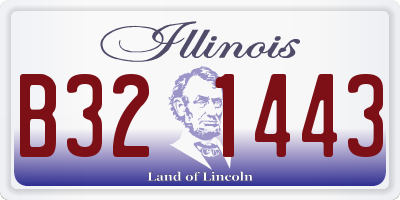 IL license plate B321443