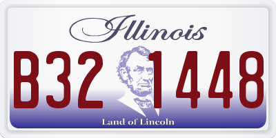IL license plate B321448