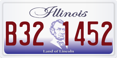 IL license plate B321452