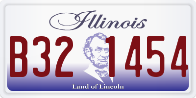 IL license plate B321454