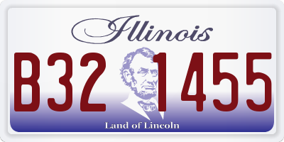 IL license plate B321455