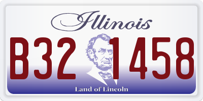 IL license plate B321458