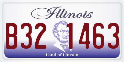 IL license plate B321463