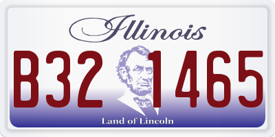 IL license plate B321465