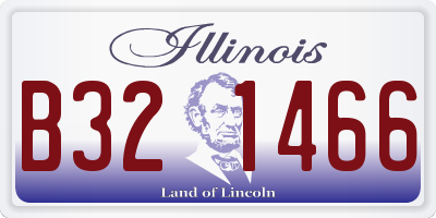 IL license plate B321466