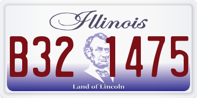 IL license plate B321475