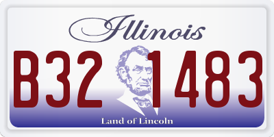 IL license plate B321483
